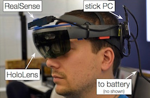 Hololens augmented with Realsense depth camera